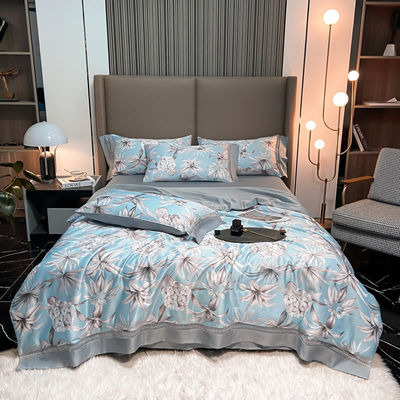 100%TENCEL 300TC 60S Stoffendichtheid Tencel bloemen dekbed katoenen beddengoed