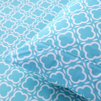 Op maat gemaakte set van micro-vezel flannel lakens - Luxe gedrukte 4 stukken beddengoed collectie voor hotel