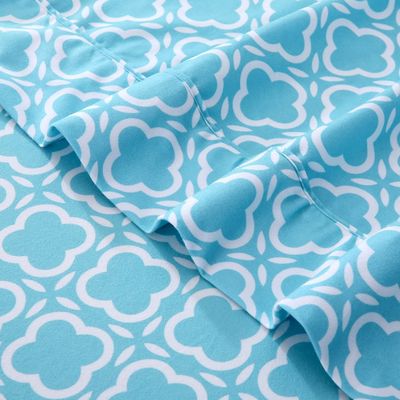 Op maat gemaakte set van micro-vezel flannel lakens - Luxe gedrukte 4 stukken beddengoed collectie voor hotel
