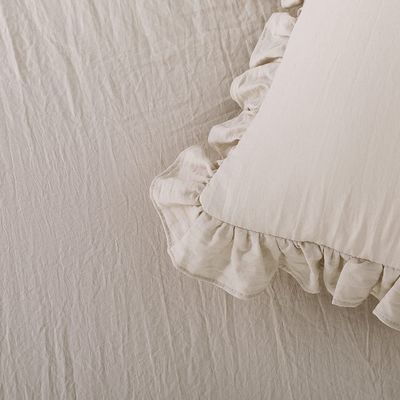 Gepersonaliseerd 3 stukken koningin comforter set boerderij bedden set met ruffle bed ontwerp