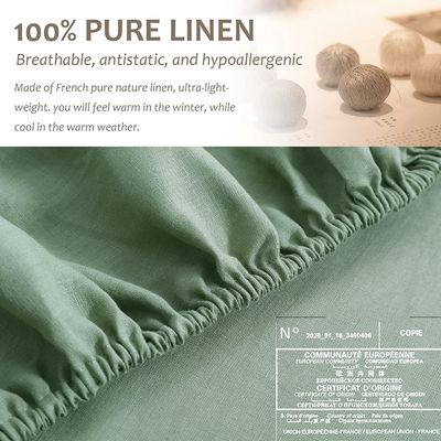 Diepe zak 1,5-2 kg Luxe gewassen Franse linnen beddengoed 3 stukken stijl Luxe