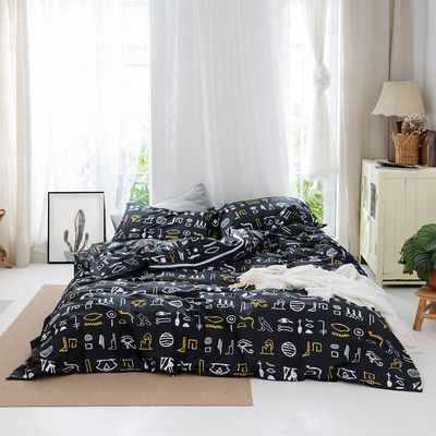 Polyester gedrukte dekbed deken Vier stukken set op maat voor uw tevredenheid en comfort