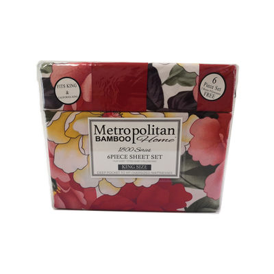 Reactief gedrukt bloemen 100% polyester Home Textiles Set van zes in aangepaste kleuren