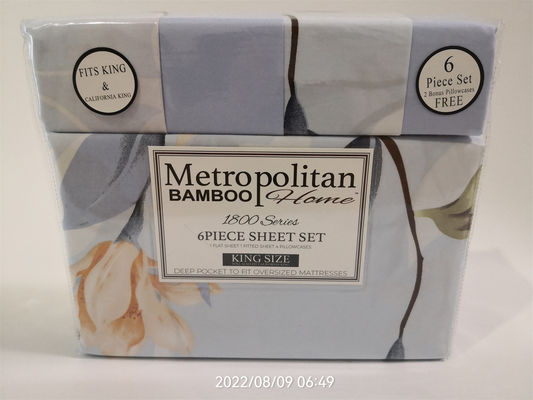 Reactief gedrukt bloemen 100% polyester Home Textiles Set van zes in aangepaste kleuren