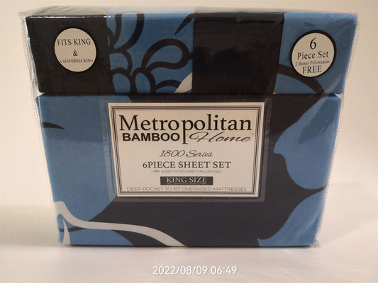 Reactief gedrukt bloemen 100% polyester Home Textiles Set van zes in aangepaste kleuren