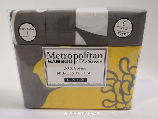 Reactief gedrukt bloemen 100% polyester Home Textiles Set van zes in aangepaste kleuren