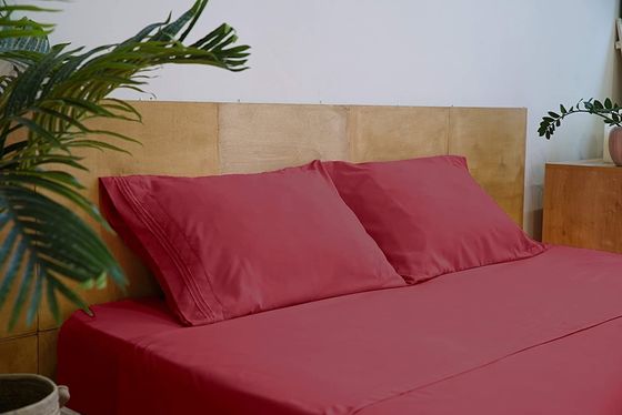 80gm Microfiber Drie lijnen borduurwerk Bed sheet set 4pcs voor slaapkamer