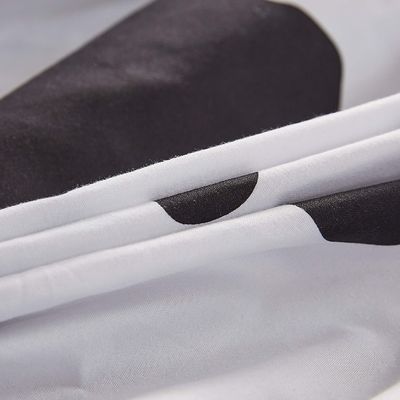 Volledige grootte koevel set 4PCS 1800 draad tel Zwarte witte koevel met diepe zakken