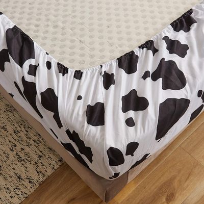 Volledige grootte koevel set 4PCS 1800 draad tel Zwarte witte koevel met diepe zakken