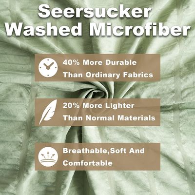 Aanpasbare Seersucker dekbed set 3 stuk luxe beddengoed set unieke stijl