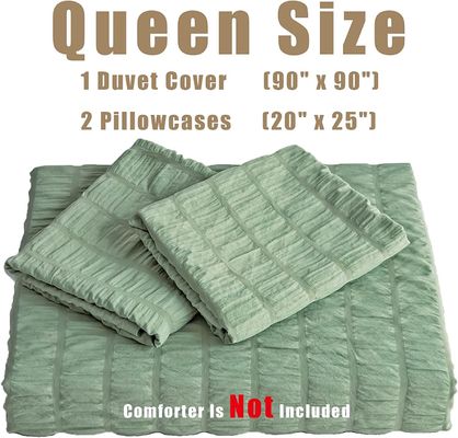 Aanpasbare Seersucker dekbed set 3 stuk luxe beddengoed set unieke stijl